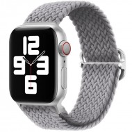 Плетеный ремешок Rumi Wick для Apple Watch 38 / 40 / 41mm (серый)