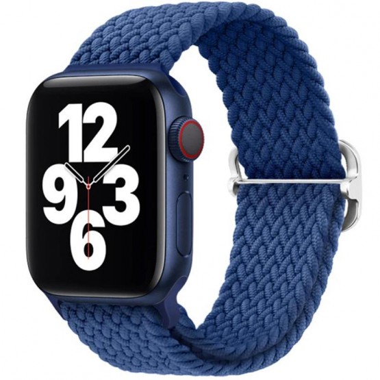 Плетеный ремешок для Apple Watch 42/44/45mm (темно-синий)