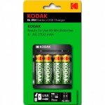 Зарядное Kodak USB Overnight charger + аккумуляторы AA 2700mAh