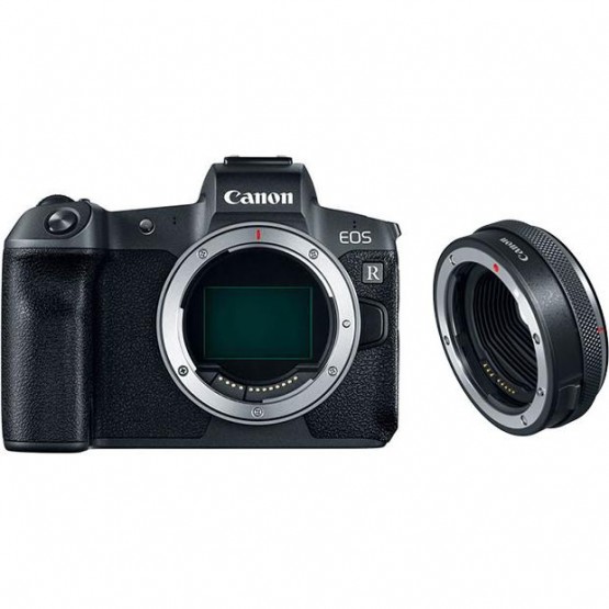 Беззеркальный фотоаппарат Canon EOS R в комплекте с адаптером крепления Canon EF-EOS R