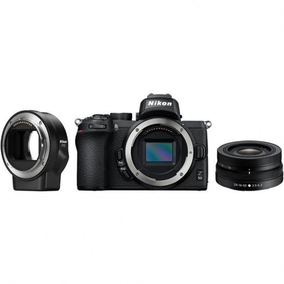 Беззеркальный фотоаппарат Nikon Z50 Kit 16-50mm + FTZ Adapter