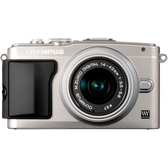 Беззеркальный фотоаппарат Olympus PEN E-PL5 Double Kit 14-42mm + 45mm f/1:8 серебристый