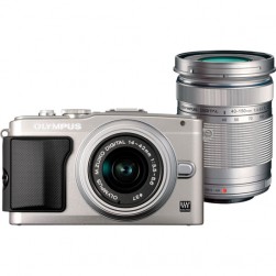 Olympus PEN E-PL6 Double Kit 14-42mm II R + 40-150mm R серебристый