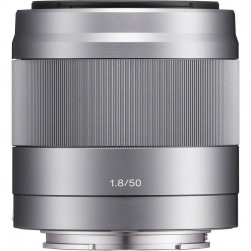 Объектив Sony E 50mm f/1.8 OSS (SEL50F18) серебристый