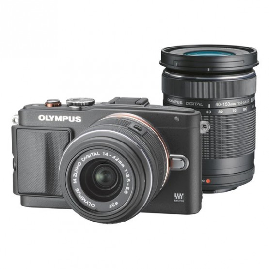 Беззеркальный фотоаппарат Olympus PEN E-PL6 Double Kit 14-42mm II R + 40-150mm R черный