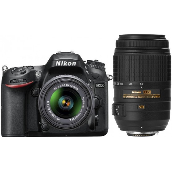 Зеркальный фотоаппарат Nikon D7200 Double Kit 18-55mm VR II + 55-300mm VR