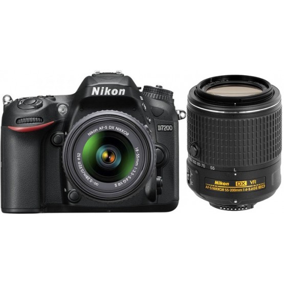 Зеркальный фотоаппарат Nikon D7200 Double Kit 18-55mm VR II + 55-200mm VR II