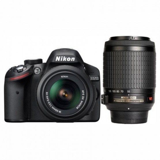 Зеркальный фотоаппарат Nikon D3200 Double Kit 18-55mm VR II + 55-200mm VR II