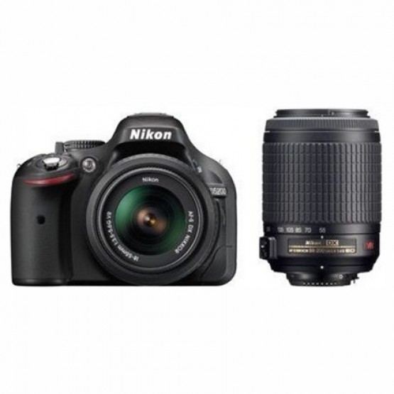 Зеркальный фотоаппарат Nikon D5200 Double Kit 18-55mm VR II + 55-200mm VR II