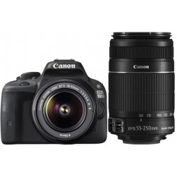 Canon EOS 100D Double Kit 18-55mm IS II + 55-250mm IS II черный