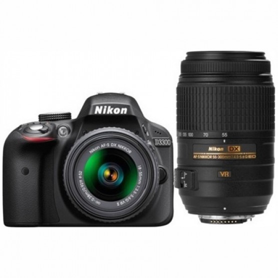 Зеркальный фотоаппарат Nikon D3300 Double Kit 18-55mm VR II + 55-300mm VR