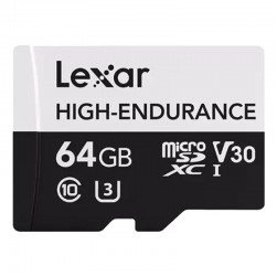 Карта памяти Lexar High-Endurance microSDXC 64Gb UHS-I U3 V30