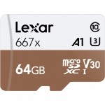 Карта памяти Lexar Professional 667x microSDXC 64Gb UHS-I U3 A1 V30