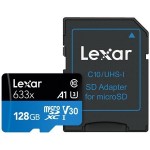 Карта памяти Lexar High-Performance microSDXC 128Gb UHS-I U3 A1 V30 + SD adapter