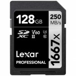 Карта памяти Lexar Professional 1667x SDXC 128Gb UHS-II U3 V60 250/120