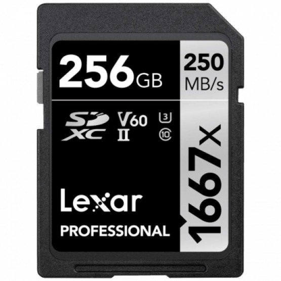 Карта памяти Lexar Professional 1667x SDXC 256Gb UHS-II U3 V60 250/120