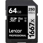 Карта памяти Lexar Professional 1667x SDXC 64Gb UHS-II U3 V60 250/120