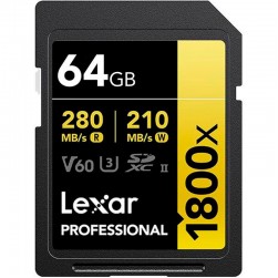 Карта памяти Lexar Professional 1800x SDXC 64Gb UHS-II U3 V60 280/210