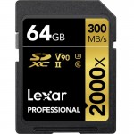 Карта памяти Lexar Professional 2000x SDXC 64Gb UHS-II U3 V90 300/260