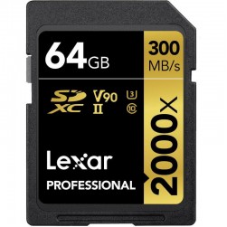 Карта памяти Lexar Professional 2000x SDXC 64Gb UHS-II U3 V90 300/260