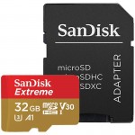 Карта памяти SanDisk Extreme microSDHC 32Gb UHS-I U3 A1