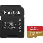 Карта памяти SanDisk Extreme microSDXC 64Gb UHS-I U3 A1