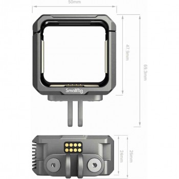 Металлическая рамка для экшн-камеры DJI Action 2 с магнитом SmallRig 3711