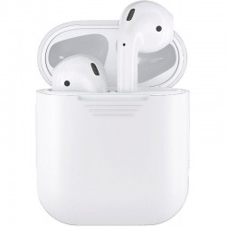 Чехол для наушников Apple AirPods, AirPods 2 (белый)