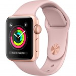 Apple Watch Series 3 42mm Gold Aluminum Case with Pink Sand Sport Band [MQL22]