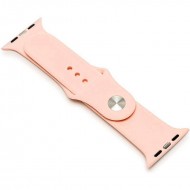 Силиконовый ремешок Sport Band для Apple Watch 42 / 44 / 45mm (светло-персиковый)