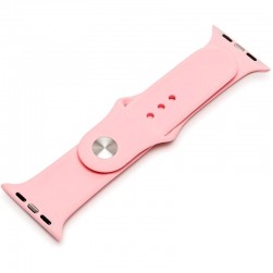 Силиконовый ремешок Sport Band для Apple Watch 38 / 40 / 41mm (нежно-розовый)
