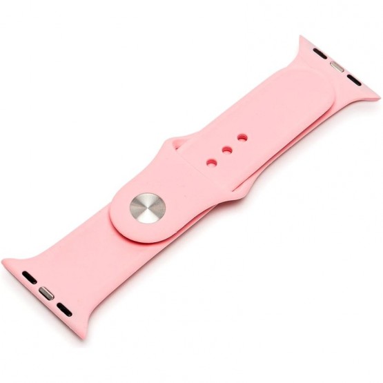 Силиконовый ремешок Sport Band для Apple Watch 38 / 40 / 41mm (нежно-розовый)