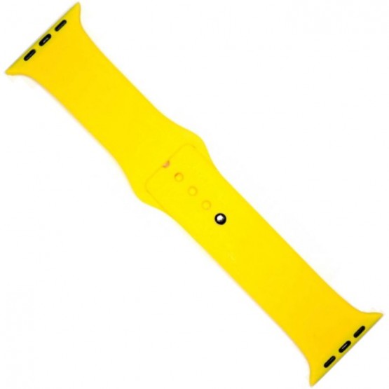 Силиконовый ремешок Sport Band для Apple Watch 42 / 44 / 45mm (ярко-желтый)
