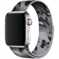 Браслет Rumi Milanese Loop для Apple Watch 42 / 44 / 45mm (серый камуфляж)
