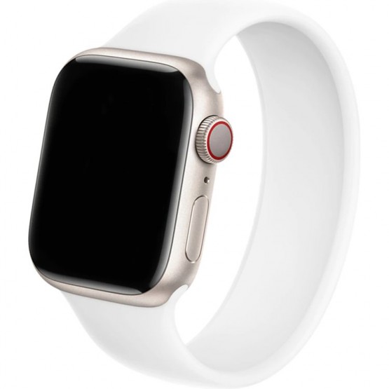 Силиконовый ремешок Mono без застежки для умных часов Apple Watch 38mm, 40mm, 41mm Белый цвет