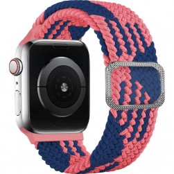 Плетеный ремешок Rumi Wick для Apple Watch 42 / 44 / 45mm (розово-синий)
