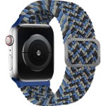 Плетеный ремешок для Apple Watch 42/44/45mm (сине-черно-зеленые полоски)