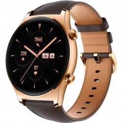 Умные часы Honor Watch GS 3 Золотистые с коричневым ремешком