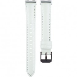 Ремешок Rumi Slim кожаный для Huawei Band 8 / 9 (белый)