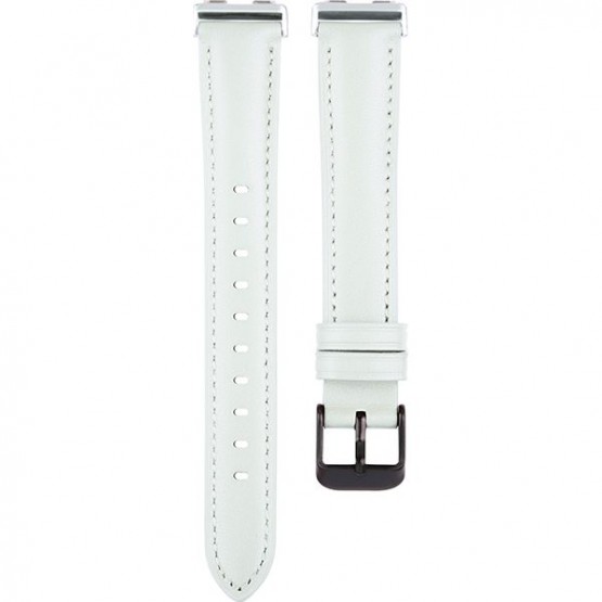 Ремешок Rumi Slim кожаный для Huawei Band 8 / 9 (белый)