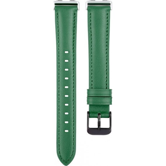 Кожаный ремешок Rumi Slim для Huawei Band 8 (зеленый)