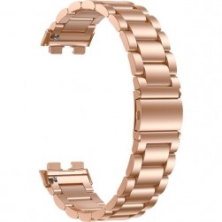 Браслет Rumi Heavy металлический для Huawei Band 8 / 9 (красное золото)