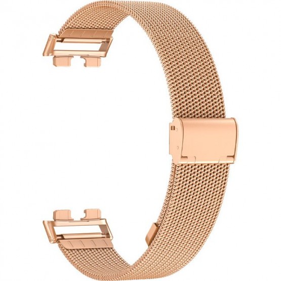 Браслет Rumi Mesh металлический для Huawei Band 8 / 9 (красное золото)