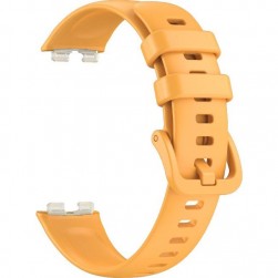 Ремешок Rumi силиконовый для Huawei Band 8 / 9 (льняной желтый)