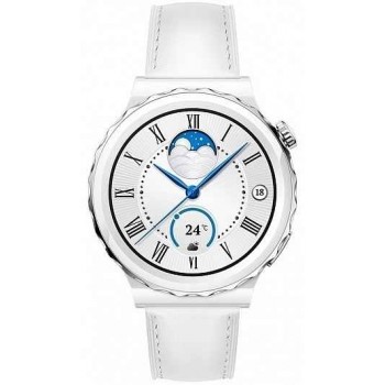 Умные часы Huawei Watch GT 3 Pro Ceramic 43 мм (белый/кожа)