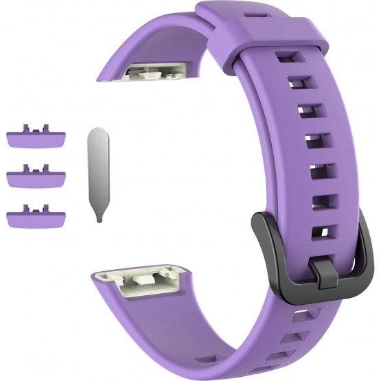 Ремешок Rumi силиконовый для Honor Band 6 / 7, Huawei Band 6 (фиолетовый)