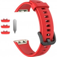 Ремешок Rumi силиконовый для Honor Band 6 / 7, Huawei Band 6 (красный)