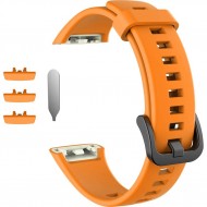 Ремешок Rumi силиконовый для Honor Band 6 / 7, Huawei Band 6 (оранжевый)