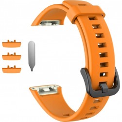 Ремешок Rumi силиконовый для Honor Band 6 / 7, Huawei Band 6 (оранжевый)
