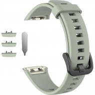 Ремешок Rumi силиконовый для Honor Band 6 / 7, Huawei Band 6 (серо-зеленый)